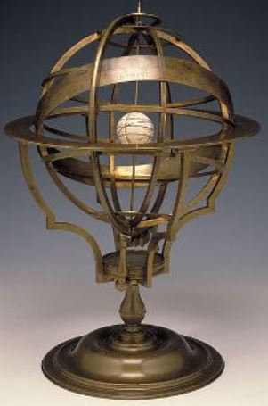 Esfera armilar, instrumento de navegación usado por los descubridores portugueses.